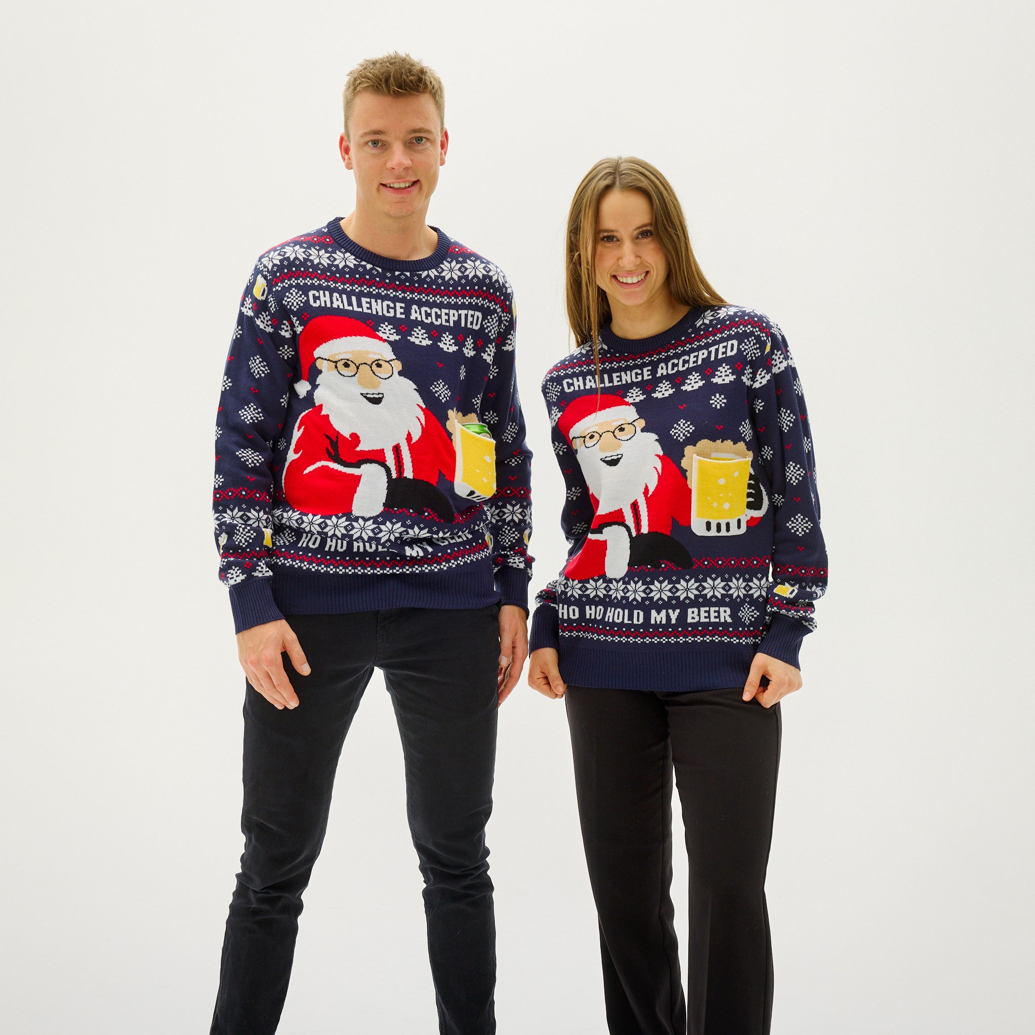 Ho Ho Hold My Beer Sweater - Herre